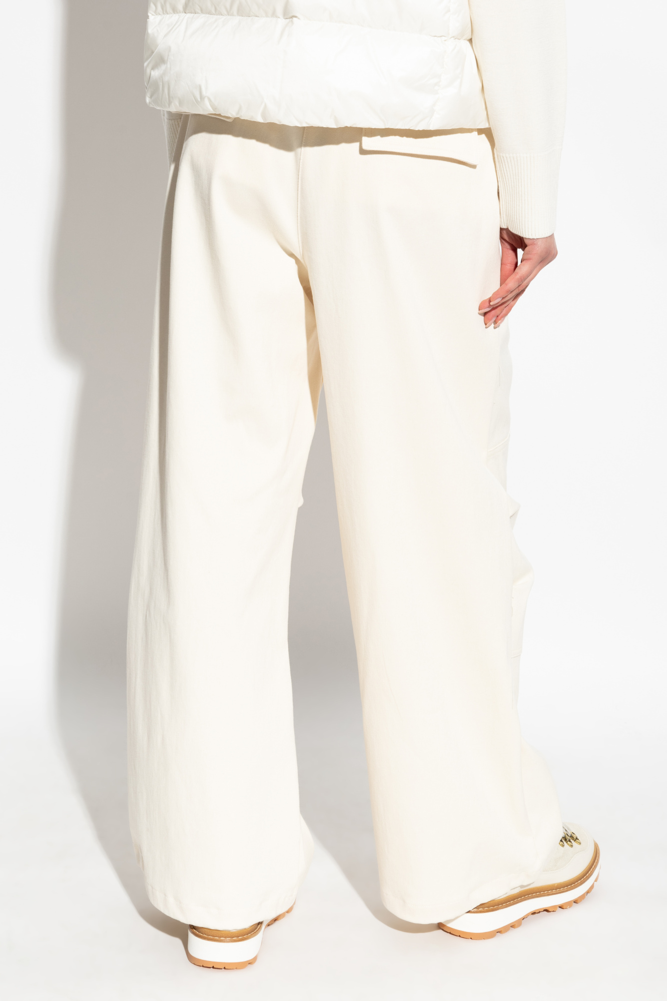 Cream Wide-leg pants Moncler - Vitkac AS